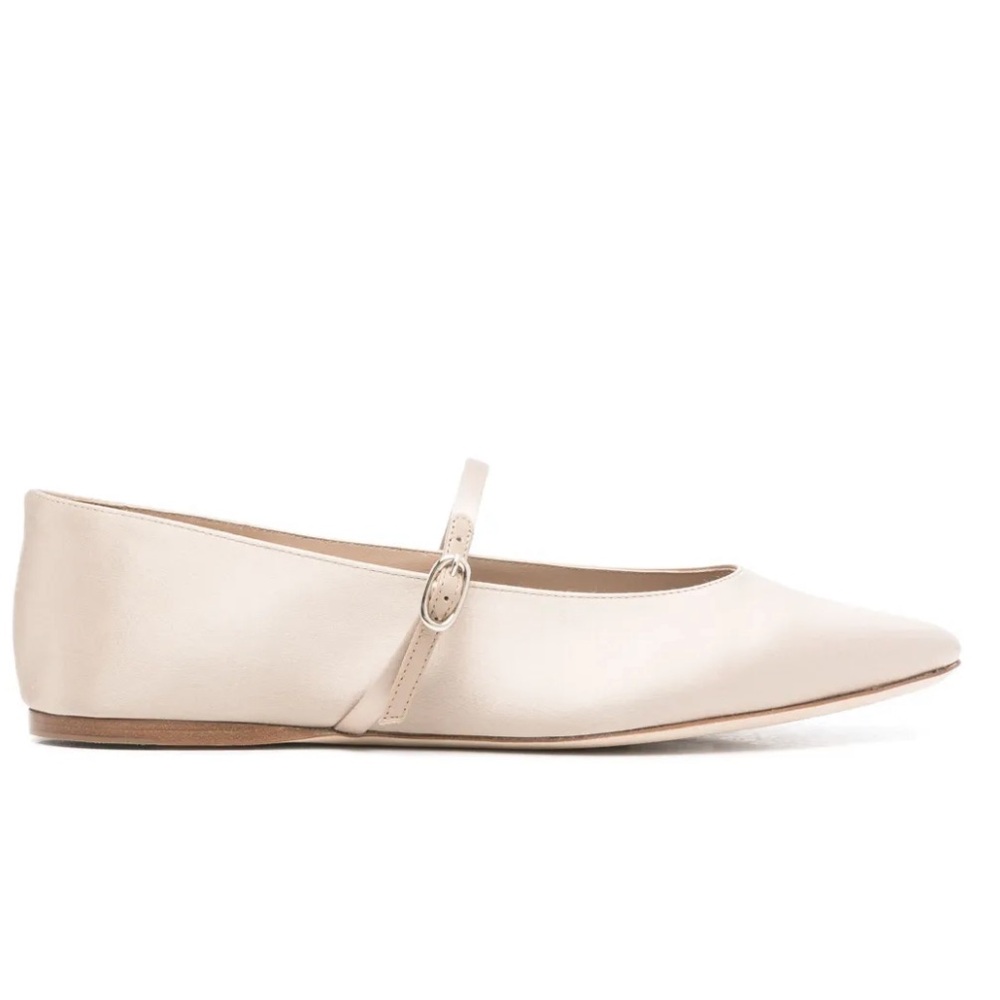 Saint Laurent geo ballet flats satin beige 37.5